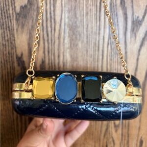 💙Navy💙Jeweled Chain Clutch Purse